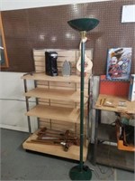 Green Floor Lamp, Wooden Case & Other Items