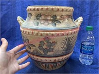 Large Mexican pottery pot w/ 2 handles