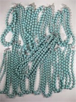15 2-Strand Adjustable Faux Turquoise Necklaces
