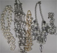 Lot Of 5 Karine Sultan Paris Necklaces & Bracelet