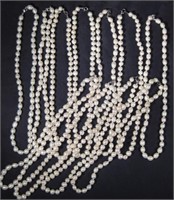 Lot Of 11 Freshwater Pearl Necklaces 7mm