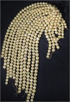Lot Of 11 - 10mm Golden Pearl Strands 625 Grams