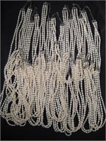 Lot Of 20 - 3-Strand Adjustable Pearl Necklaces