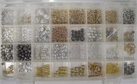 Lot Of Jewelry making Findings w/ Organizer