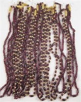 14 Authentic Garnet Necklaces - 246 Grams