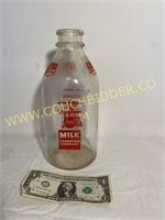 Carnation glass 1/2 gallon milk bottle