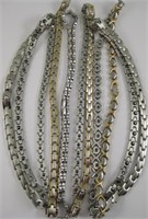 Lot Of 6 Two-Toned Metal Necklaces