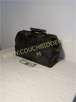 Leather Doctors bag w/ drawer