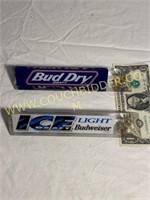2 beer taps - Budweiser light Ice & Bud Dry