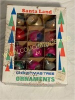 Vintage open front glass Christmas ornaments