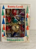 Vintage open front glass Christmas ornaments