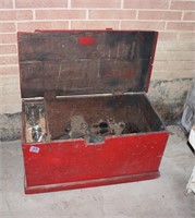 Wooden Toolbox with Contents