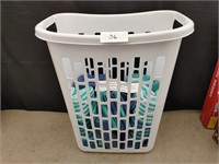 Large White Laundry Hamper/ Basket