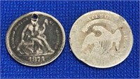 2 Antique U.S. Coins
