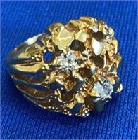 18k Gold Filled Nugget Ring