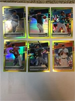 20 Donruss Lime Green Prizm - 6 Rated Rookies