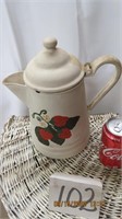 Painted enamelware coffee pot