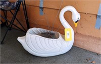 Plastic Swan, Cracked on Breast - Can be Repaired