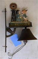 Cast Bell w/Welcome Sign