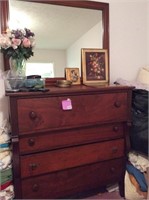 Antique Chest and Mirror