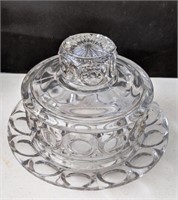 Covered Butter Dish, Approx 7.5" dia