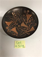 Inlaid Metal Platter/bowl