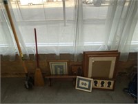 Wall Shelf, Picture Frames & Tools
