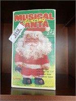 Vintage Musical Dancing Santa in Box