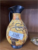 Hand Painted Oriental Pitcher