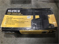 Klutch 2 Tier Welding Cart with Locking Cabinet