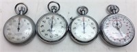 4 VINTAGE STOP WATCHES