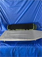 Mini ironing board and an exercise mat