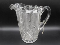 Mburg Crystal Feather and Heart  Pitcher