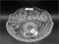 Mburg Crystal 8-1/2" Hobstar & Feather bowl, large