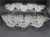 Mburg Crystal 12 hobstar & feather punch cups