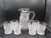 Mburg Crystal Hobstar & Feather frpsted 7pc water