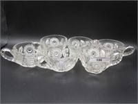 Mburg Crystal 6 Hobstar & Feather punch cups