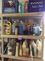 Shelf full of chemicals