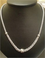 !4 Kt White Gold Diamond Necklace