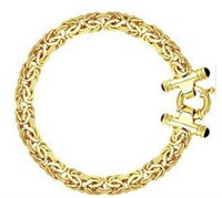 14kt Yellow Gold Shiny Byzantine Fancy Bracelet