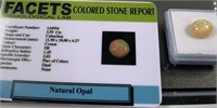 Certified 3.59 CTW Cabochon Ethiopian Natural Opal