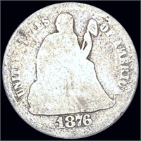 1876 Seated Liberty Dime NICELY CIRCULATED