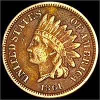 1861 Indian Head Penny LIGHTLY CIRCULATED