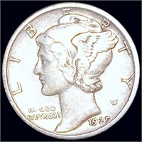 1929-S Mercury Silver Dime ABOUT UNCIRCULATED