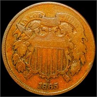 1865 Two Cent Piece NICELY CIRCULATED