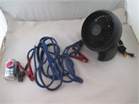 Ventilateur de table et câbles de survoltage