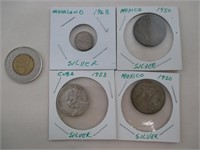 4 Pièces monnaie MEXICO (2) CUBA (1) NETHERLAND(1)