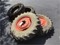 Tractor Tires w/Misc Truck Tires