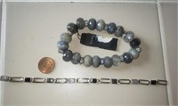 2 Pc Bracelet - One Stamped