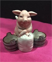 Vintage Pig Jelly Jar and Bucket